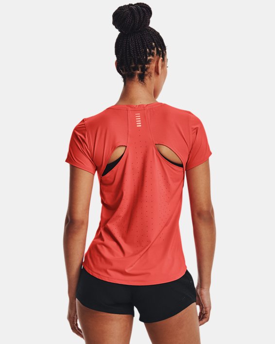 Women's UA Iso-Chill 200 Laser T-Shirt, Orange, pdpMainDesktop image number 1